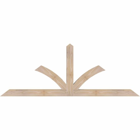 Ekena Millwork Richland Smooth Timber Gable Bracket, Douglas Fir, 72"W x 27"H x 3 1/2"D x 3 1/2"F, 9/12 Pitch GBW072X27X0404RIC00SDF